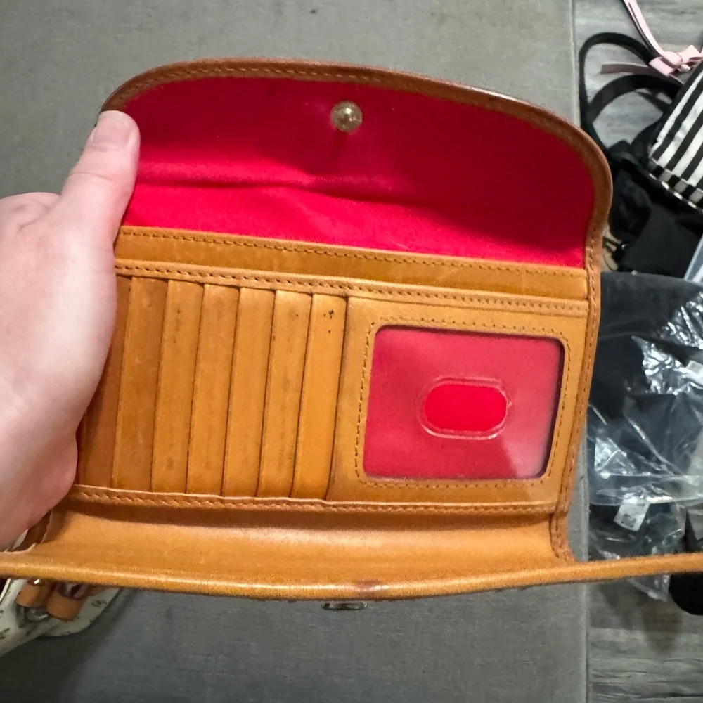 Dooney & Bourke Cream and Brown Shoulder Bag - Picture 2 of 2